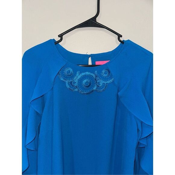 NWT Lilly Pulitzer Leni Dress Mr Peacock Blue Size 6 - Picture 3 of 9